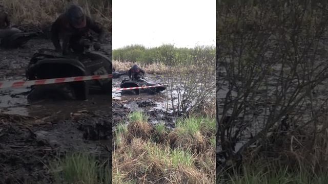 Квадрики тонут но тащут, Yamaha 700, brp 550. 4x4 смотреть онлайн