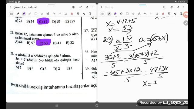 Guven 9 cu sinif buraxilis imtahani kitabi.Natural ededler part 1. смотреть онлайн
