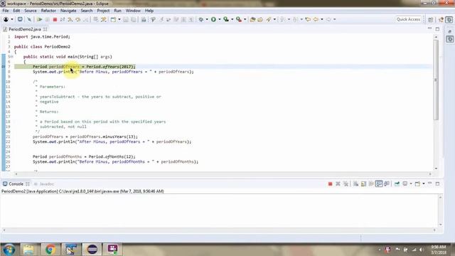 How to subtract the year, month using minus methods of Period Class? | Java 8 Date and Time смотреть онлайн