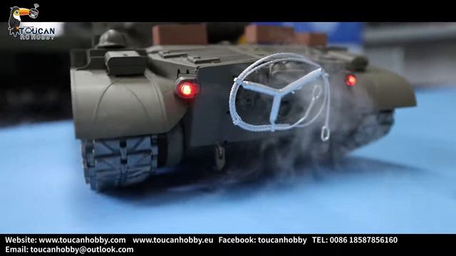 Henglong 1/16 Scale 7.0 Upgraded M26 Pershing RTR RC Tank 3838, 360° Turret, Infrared, BB Shooting