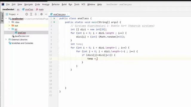 62 - Java ile Bubble Sort (Kabarcık sıralama) | Sıralama Algoritmaları 1 смотреть онлайн