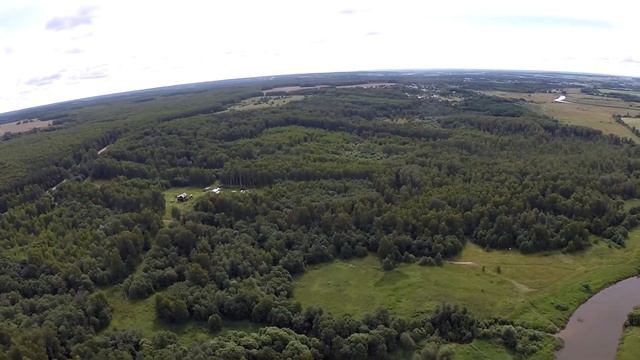 Пойма речки Колокша с птичьего полёта смотреть онлайн