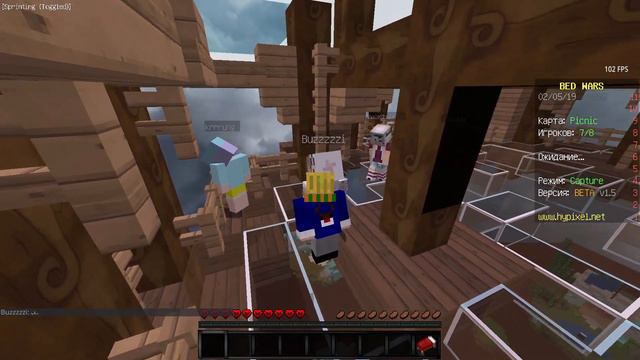 Я научился строиться бризли?Почему не было роликов?Bedwars Hypixel Mini-Game смотреть онлайн