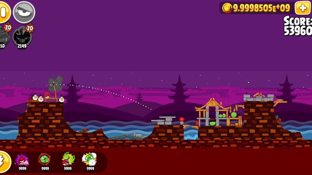 Angry Birds Seasons - Moon Festival 3 Star Gameplay With Power-ups Part 37 смотреть онлайн