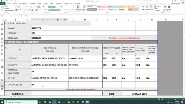 Guidelines sa pag Fill-Up ng Personal Data Sheet (PDS) or CS Form No. 212, Revised 2017 смотреть онлайн