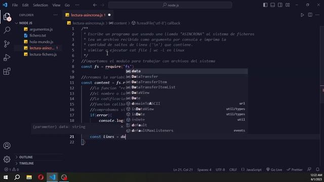 Node JS Tutorial | Lectura de Ficheros de forma Asincrona смотреть онлайн