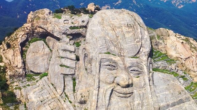 Aerial China：The Largest Mountain Carving In The World, Guimeng Shouxing, Pingyi, Linyi, Shandong