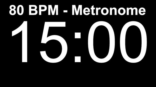 80 BPM METRONOME with 30 Minutes Count Up Timer смотреть онлайн