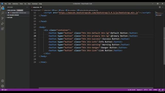 Buttons In Bootstrap - Episode 07 -  Complete Course