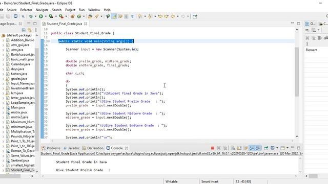 Student Final Grade in Java смотреть онлайн