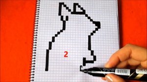 Как рисовать по клеточкам Собачку Щенка Корги Простые рисунки How to Draw Corgi Dog Pixel Art