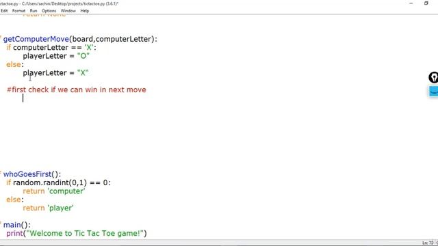 Computer move and simple AI Tic Tac Toe (Game Development) in Python смотреть онлайн