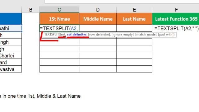 Awesome Excel Trick to Split Text Easily ||First Middle & Last Name|| हिन्दी में || #splittext #tex смотреть онлайн