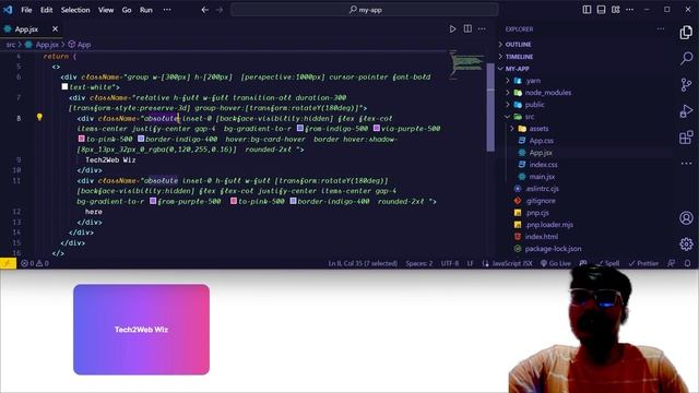 3D Card Hover Flip With TaiwindCSS and Reactjs смотреть онлайн
