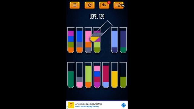 Water Sort Puzzle - Color Liquid Sorting Game Level 129 Solution смотреть онлайн