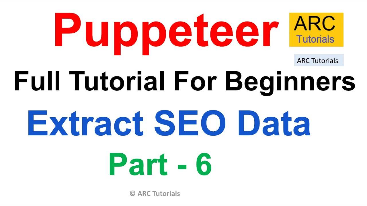 Урок №6 Puppeteer | Извлекайте SEO-данные с любого Веб-Сайта смотреть онлайн