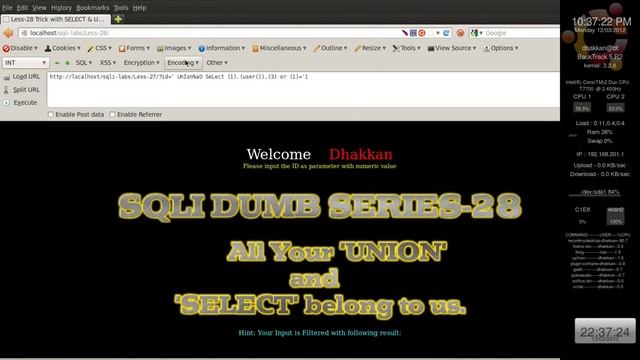 sqli-labs series part 20 (bypassing blacklist filters part 3) смотреть онлайн