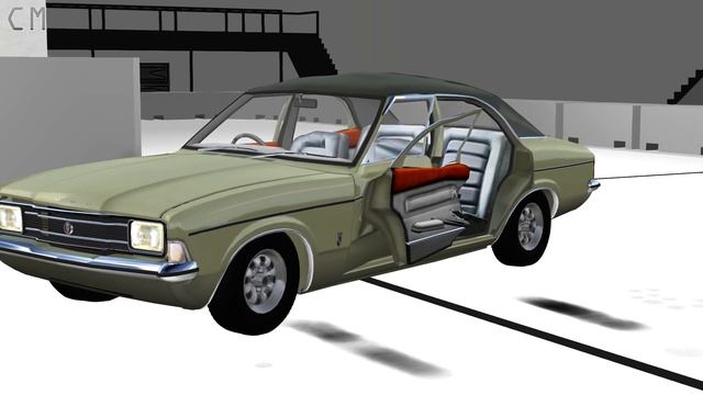 BeamNG Drive - IIHS euro ncap side pole crash test #3 смотреть онлайн