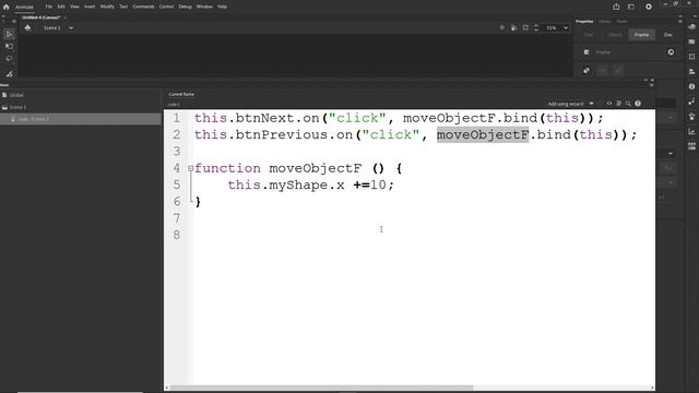 JavaScript in Adobe Animate CC 2022 tutorial - e.currentTarget - HTML5 document смотреть онлайн