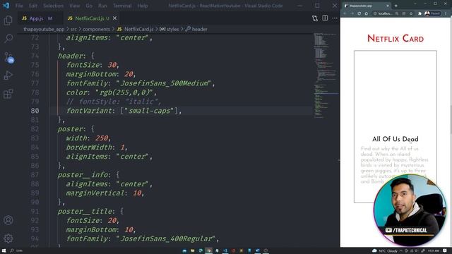 CSS in React Native | Text Style Props in React Native in Hindi #18 смотреть онлайн