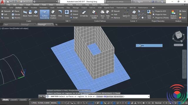 Autodesk AutoCAD: How to use Surface Trim and Surface Untrim Command in Autodesk AutoCAD смотреть онлайн
