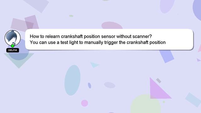 How to relearn crankshaft position sensor without scanner? смотреть онлайн