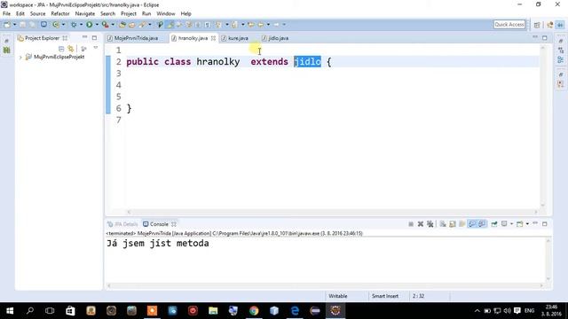 Programovací jazyk Java - 29 - Dědičnost + přebití metody смотреть онлайн