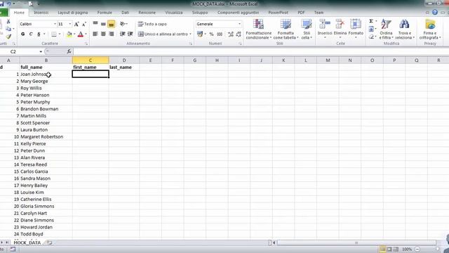 Come separare cognomi e nomi da una colonna Excel смотреть онлайн