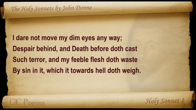 Holy Sonnet 01 by John Donne смотреть онлайн