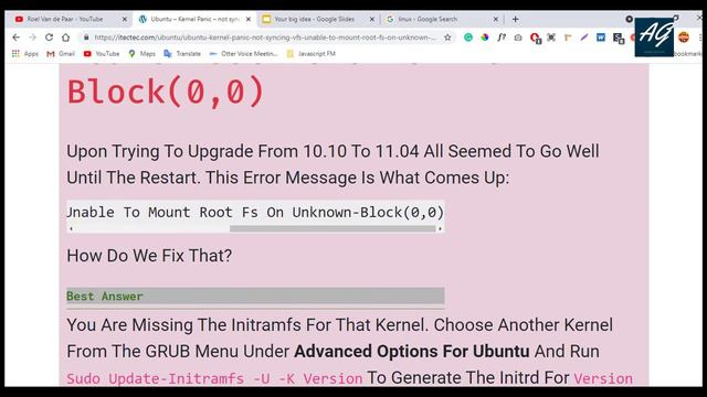 Ubuntu – Kernel Panic – Not Syncing: VFS: Unable To Mount Root Fs On Unknown-Block(0,0) смотреть онлайн