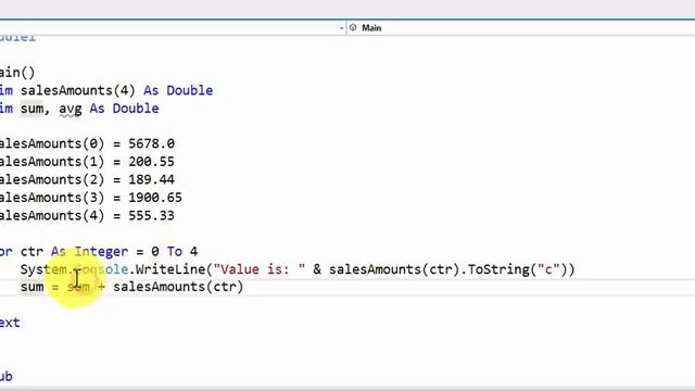 Visual Basic - ARRAYS - Sales Amount, Sum and Average смотреть онлайн