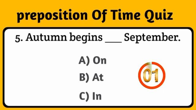Preposition Of Time Quiz #ladla_education