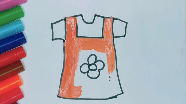 Draw dress? for kids/как рисовать платье? для девочек/子供のためのシャツを描く смотреть онлайн