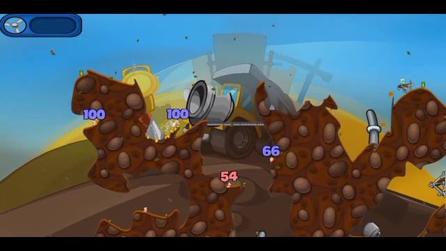 Пытаюсь учится играть в игру Worms 2 : Armagedon смотреть онлайн