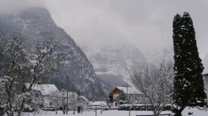 Звуки гор под звуки снега  Снегопад в горах на горнолыжном курорте