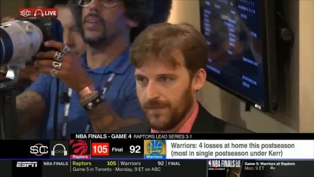 Scott Van Pelt react to Raptors close in on historic NBA title, beat Warriors 105-92 for 3-1 lead смотреть онлайн
