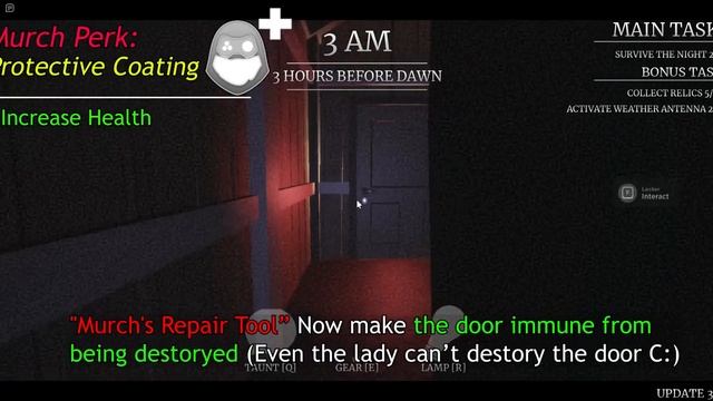 Murch's Repair Tool Gear And Protective Coating Murch Perk Showcase~ | Survive The Night [ROBLOX] смотреть онлайн
