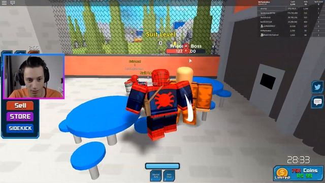 ПРОКАЧАЛ ЧЕЛОВЕКА ПАУКА в ROBLOX | Roblox Superhero Simulator смотреть онлайн