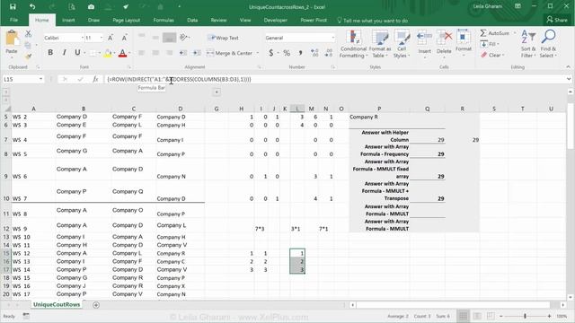 Excel Array Formula: Count Rows based on OR condition - Excel MMULT, INDIRECT Functions (Part 3/3) смотреть онлайн