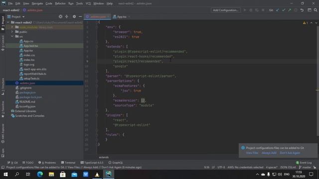 Конфигурация Eslint + Perttier в проекте React + Typescript смотреть онлайн