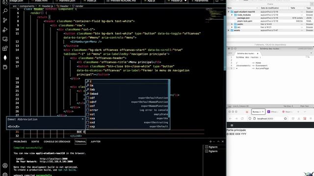 Tutoriel débutant : app JS avec React 18 + React-router + JSX + vanilla Bootstrap + Sass sur VS Cod смотреть онлайн