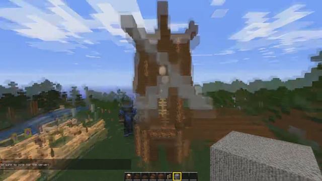 (Minecraft) Постройка деревушки #5 [Мельница] смотреть онлайн