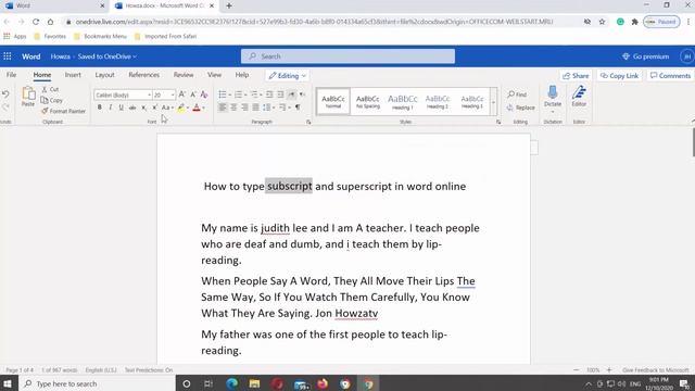 How to Type Subscript and Superscript in Word Online смотреть онлайн