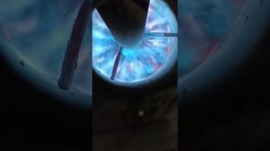 Настройка печи на отработке на синее пламя