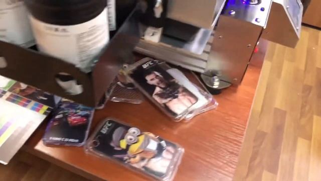 УФ принтер А3+r3000UV печать на ежедневниках смотреть онлайн