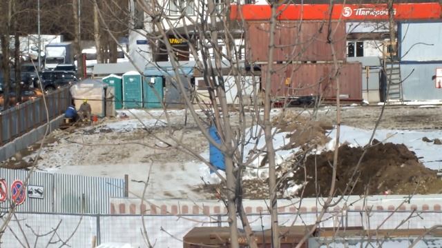 Строительство Юго-Восточной хорды, платформа Москворечье (13.03.2022) смотреть онлайн