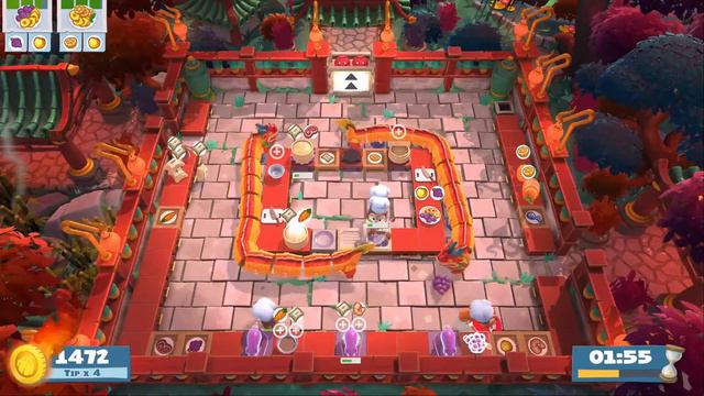 [Overcooked! 2] Chinese New Year 1-6 - 4p - Score: 3068 By 穿梭在银河的火箭队