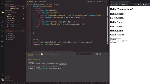 Extracting React Components смотреть онлайн