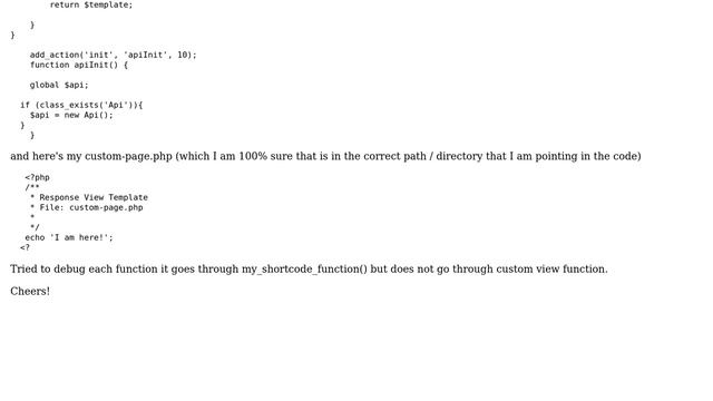 Wordpress: template_include filter does not render the custom template смотреть онлайн