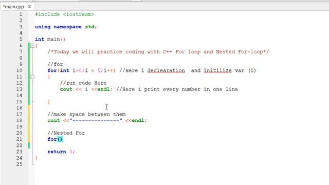 C++ For Loop Practice coding смотреть онлайн